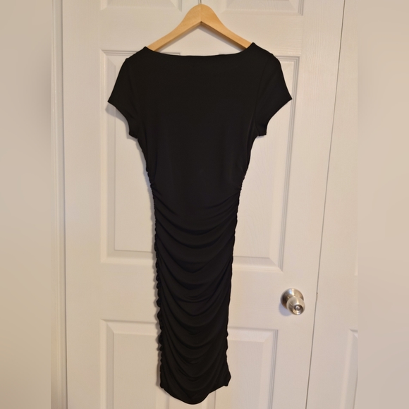 BCBGMaxAzria black, ruffled mini dress. Size small - Picture 2 of 3